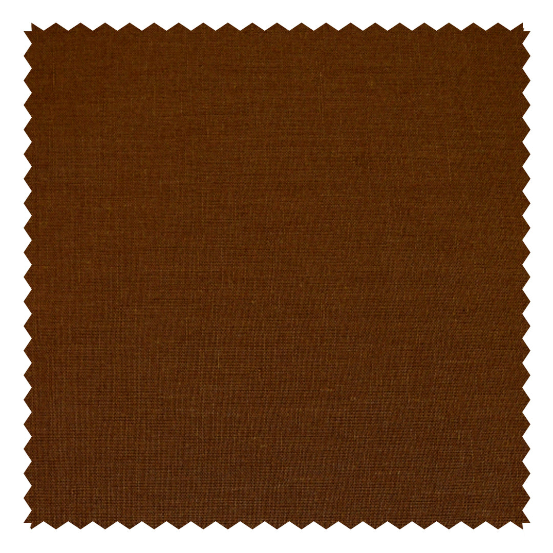 Tobacco Brown Plain "Natural Elements" Linen