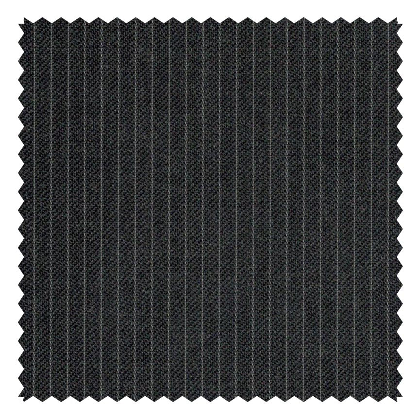Charcoal Reda "Four Seasons" Narrow Pinstripe