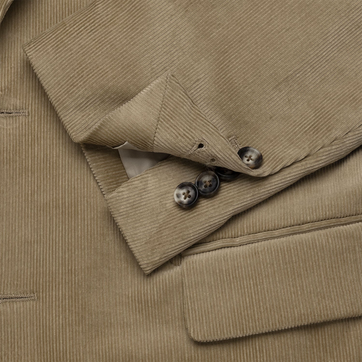 Mustard Unstructured Corduroy Suit