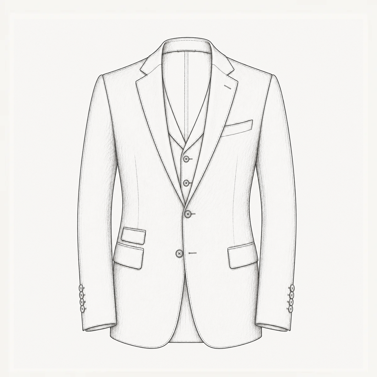 Four Season Dark Navy Three Piece Suit
