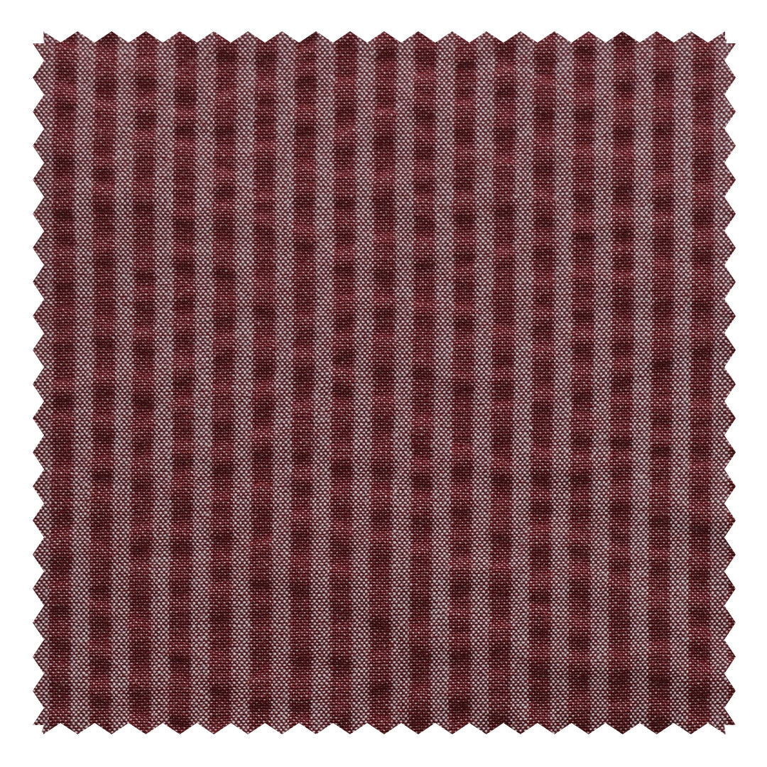 Red Self Stripe "Zefiro" Seersucker