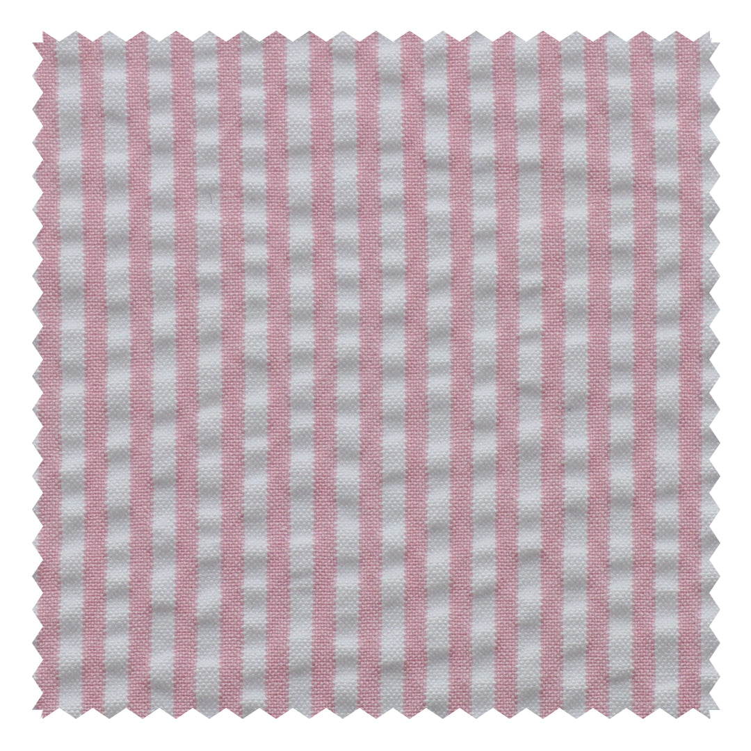 Pink/White Stripe "Zefiro" Seersucker