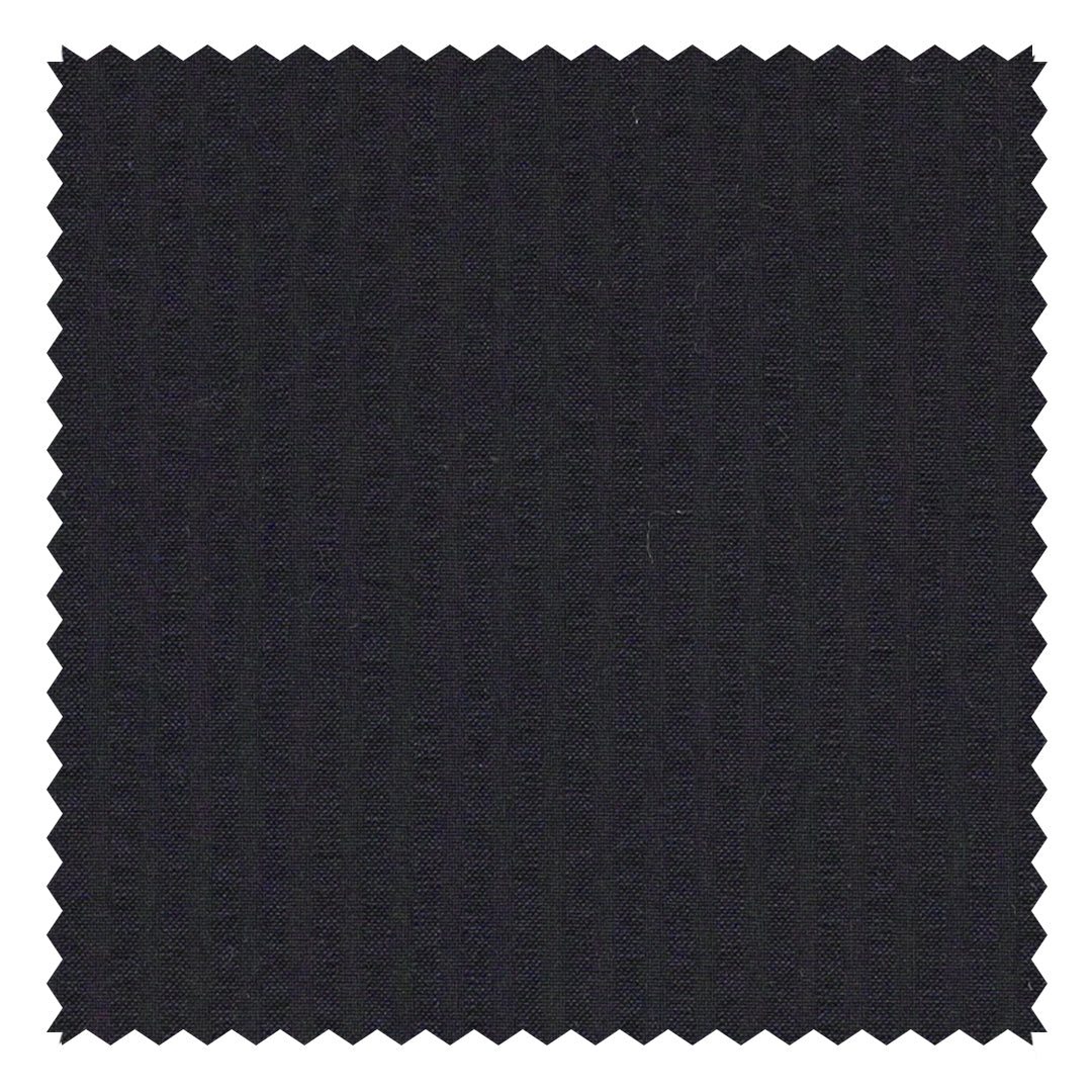 Black Solid "Zefiro" Seersucker