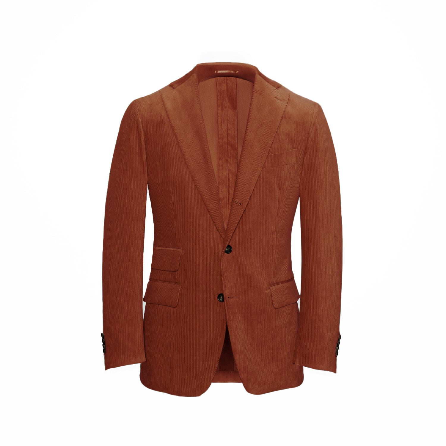 Tobacco Unstructured Corduroy Suit