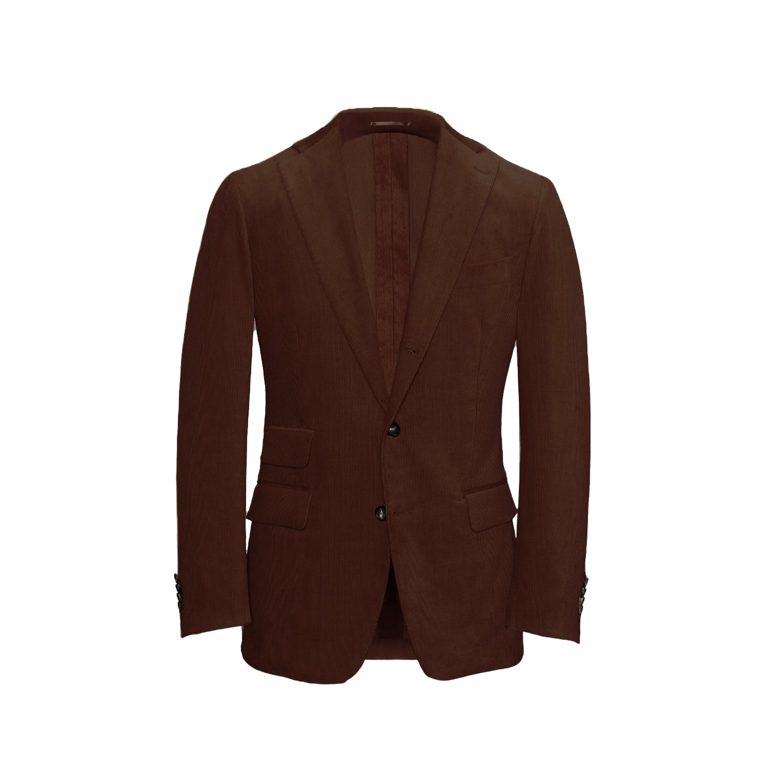 Mahogany Unstructured Corduroy Suit