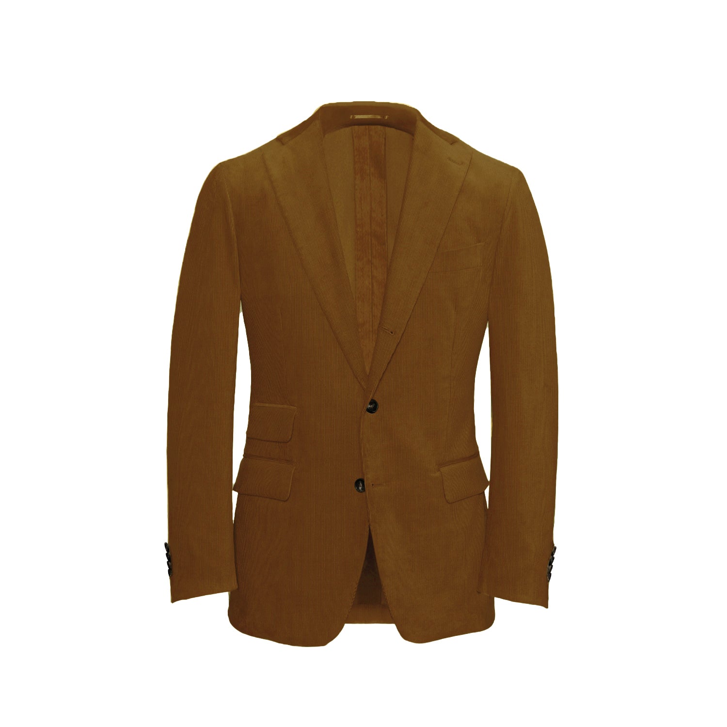 Mid Tan Unstructured Corduroy Suit