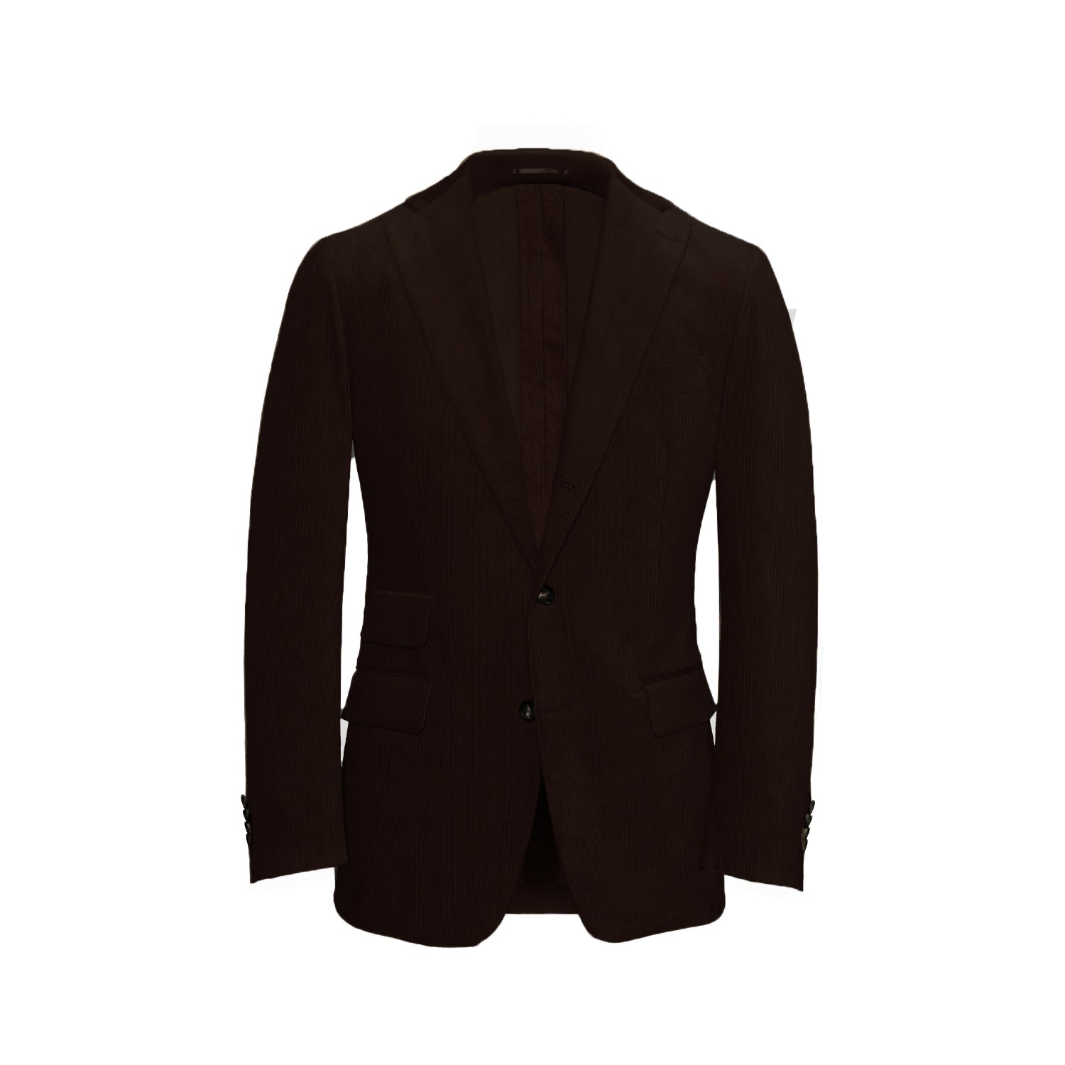 Dark Chocolate Unstructured Corduroy Suit