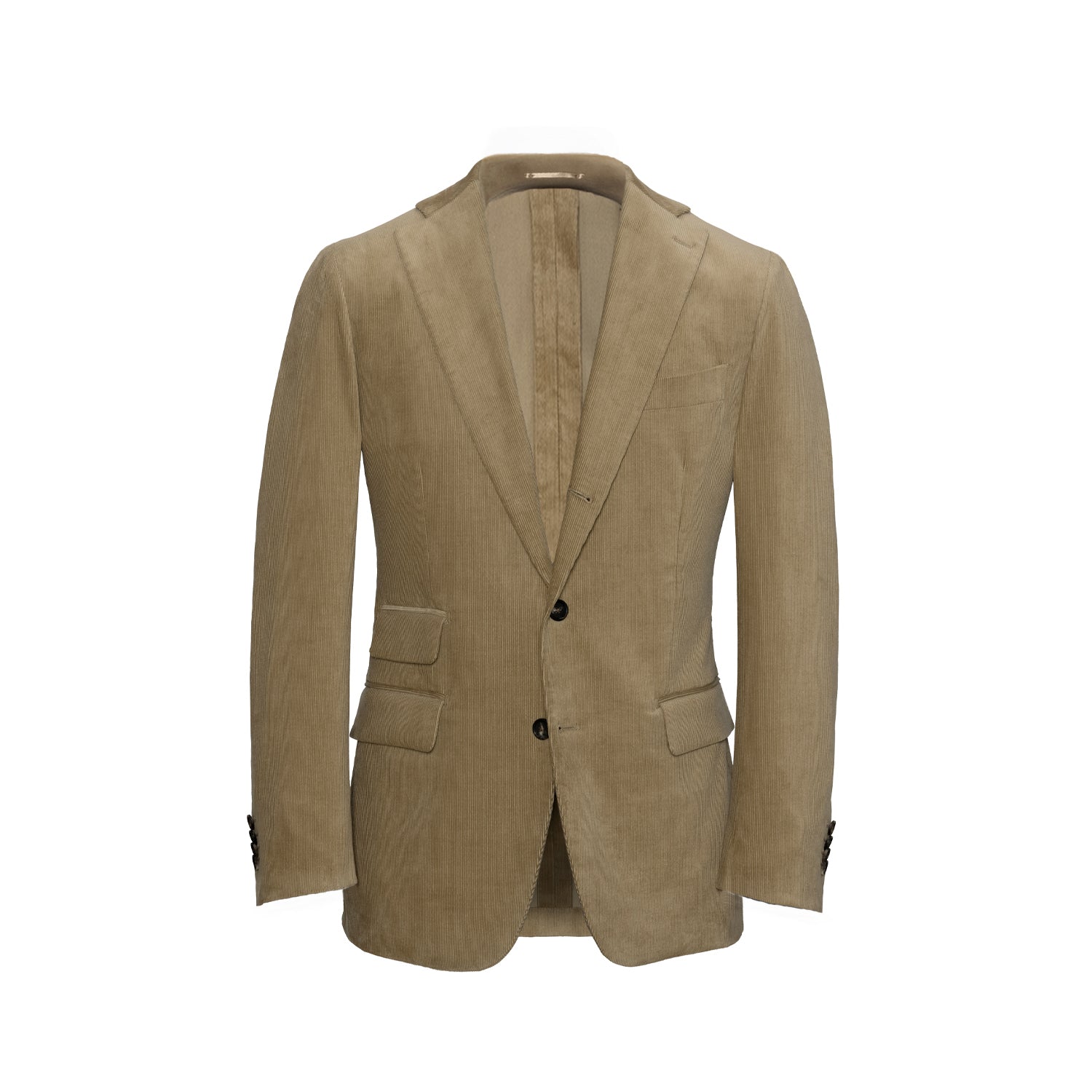 Light Beige Unstructured Corduroy Suit