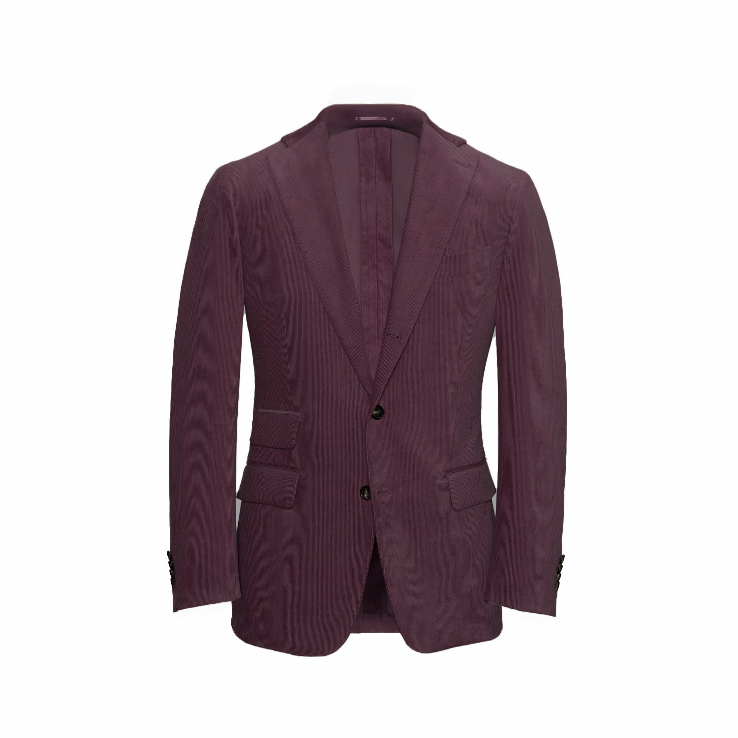 Magenta Unstructured Corduroy Suit