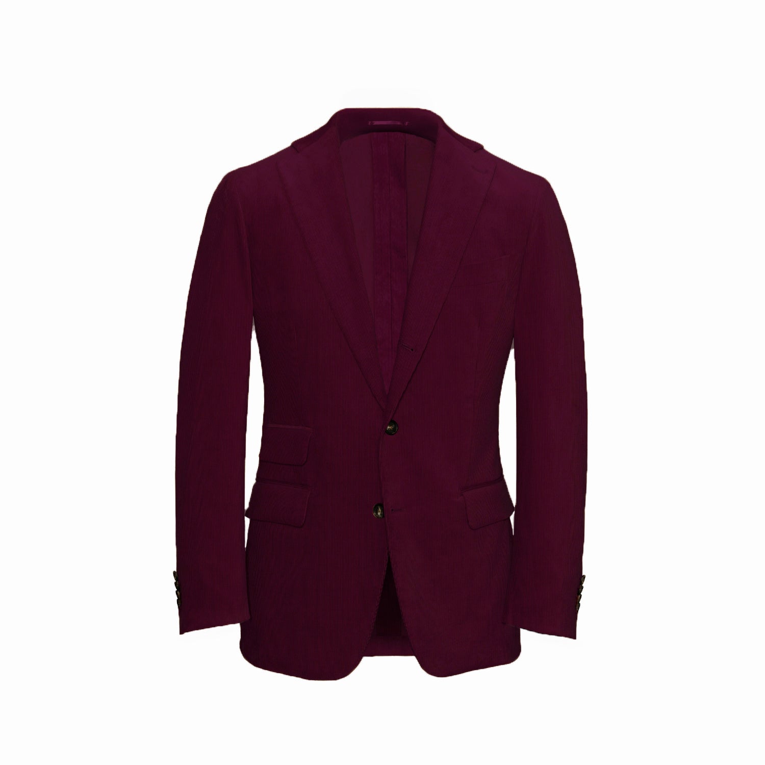 Purple Unstructured Corduroy Suit