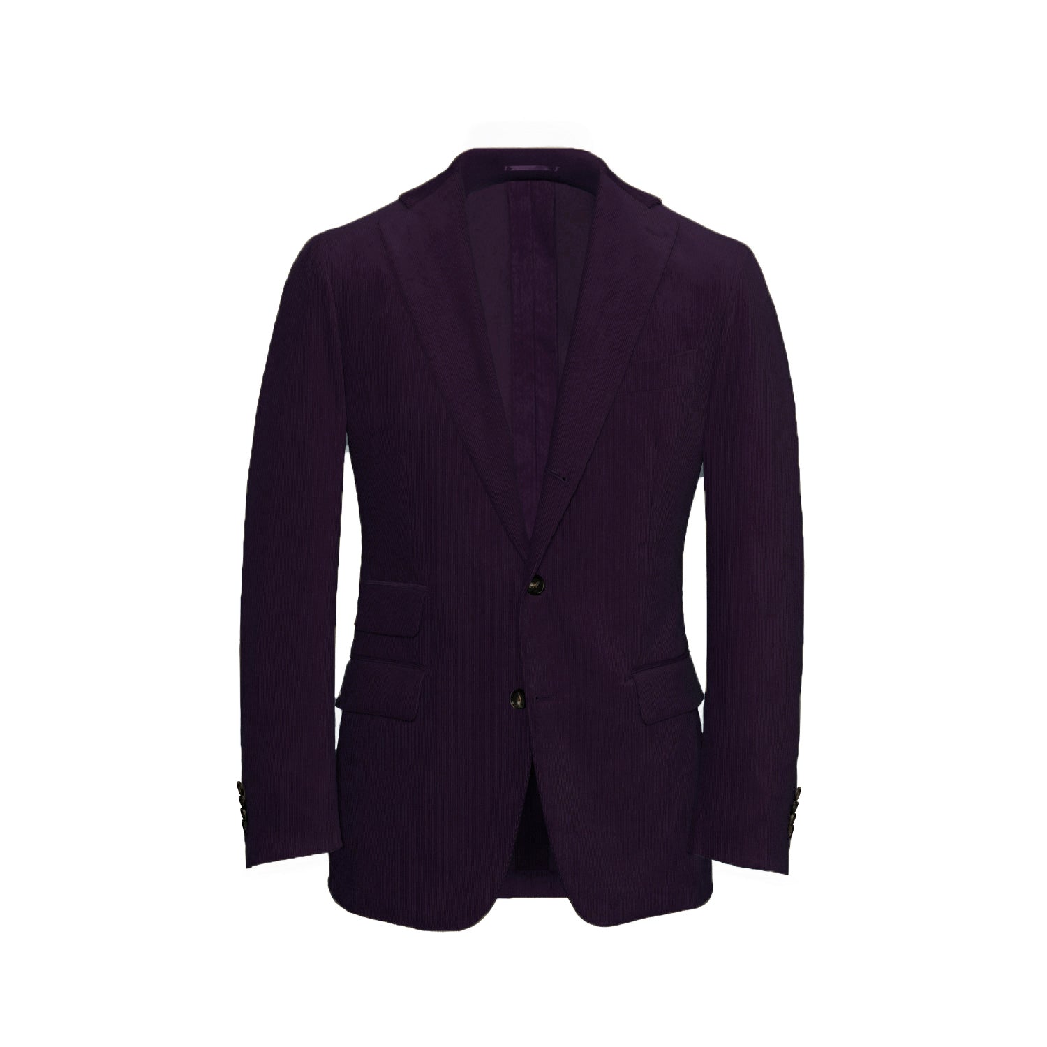 Plum Unstructured Corduroy Suit