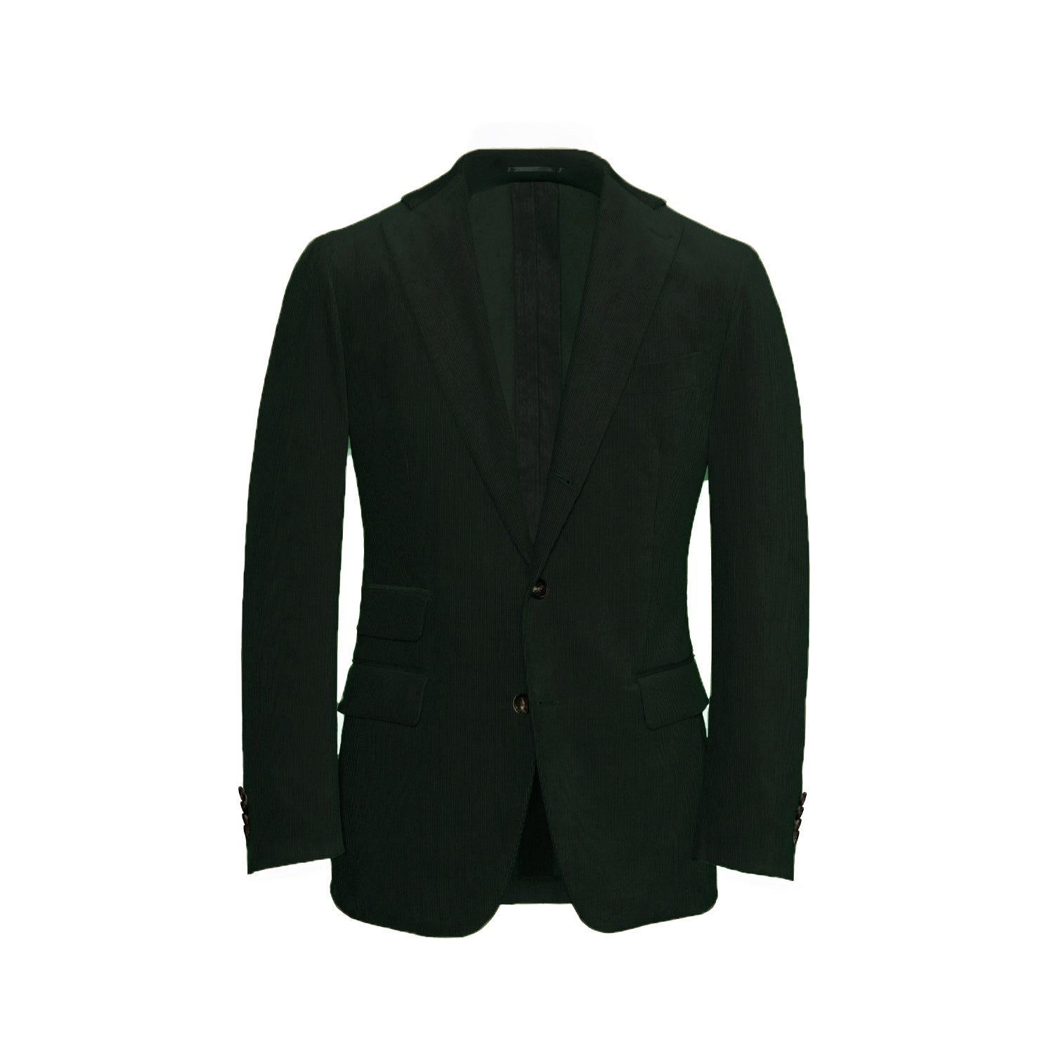 Bottle Green Unstructured Corduroy Suit
