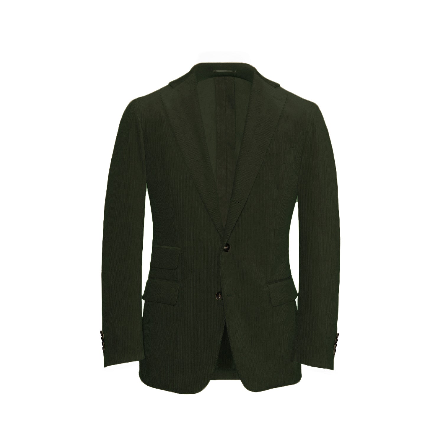Forest Green Unstructured Corduroy Suit