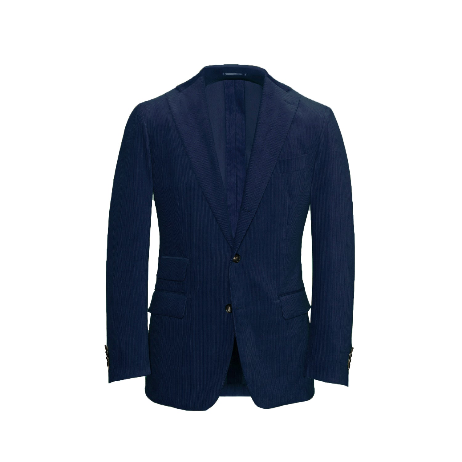 Bright Navy Unstructured Corduroy Suit