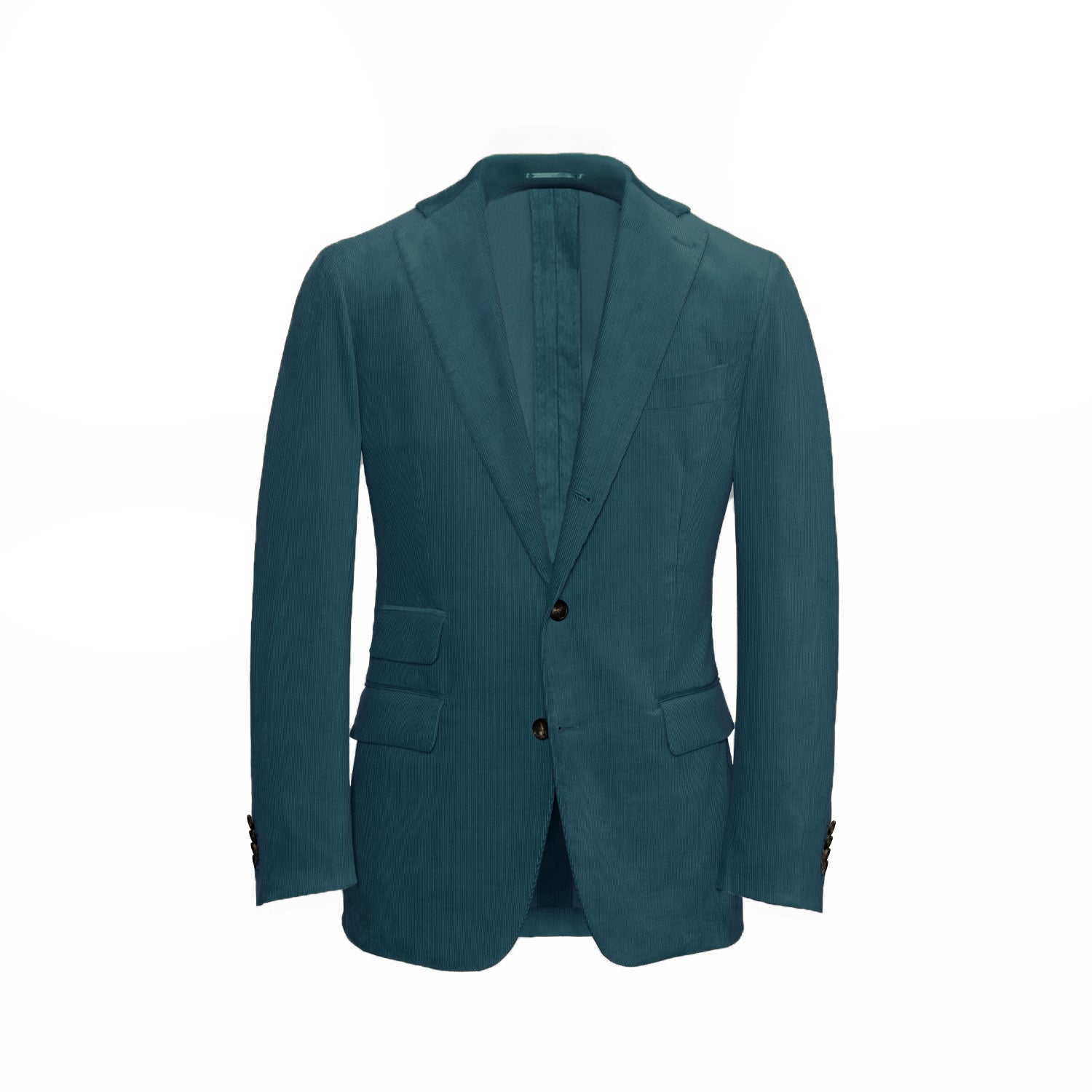 Teal Unstructured Corduroy Suit