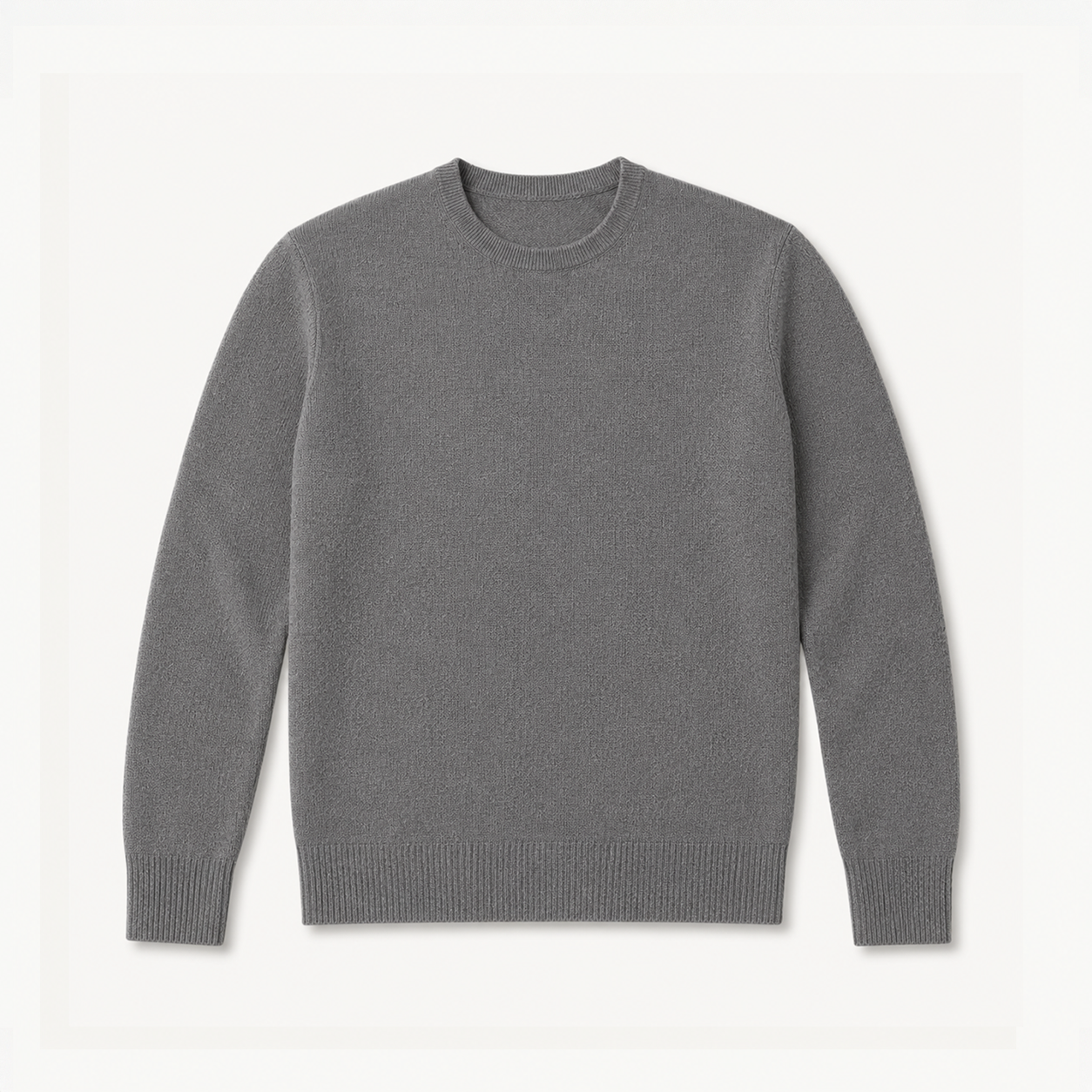 Mid Grey Crew Neck Sweater