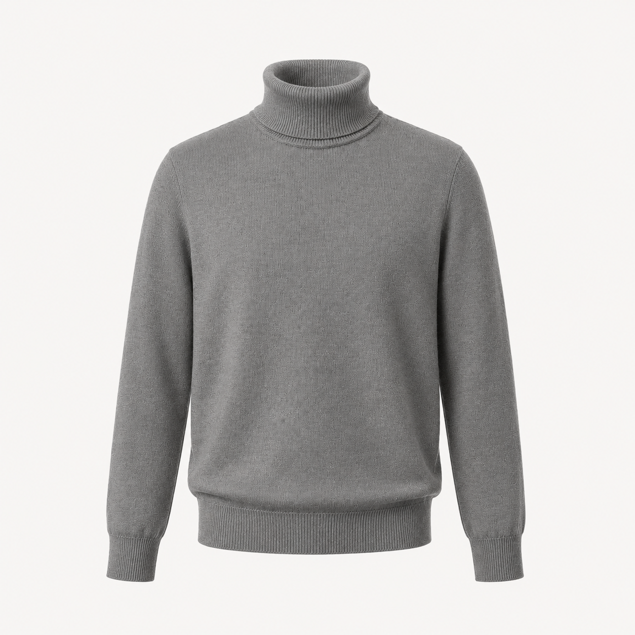 Mid Grey Roll Neck Sweater