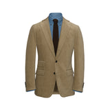 White Unstructured Corduroy Suit