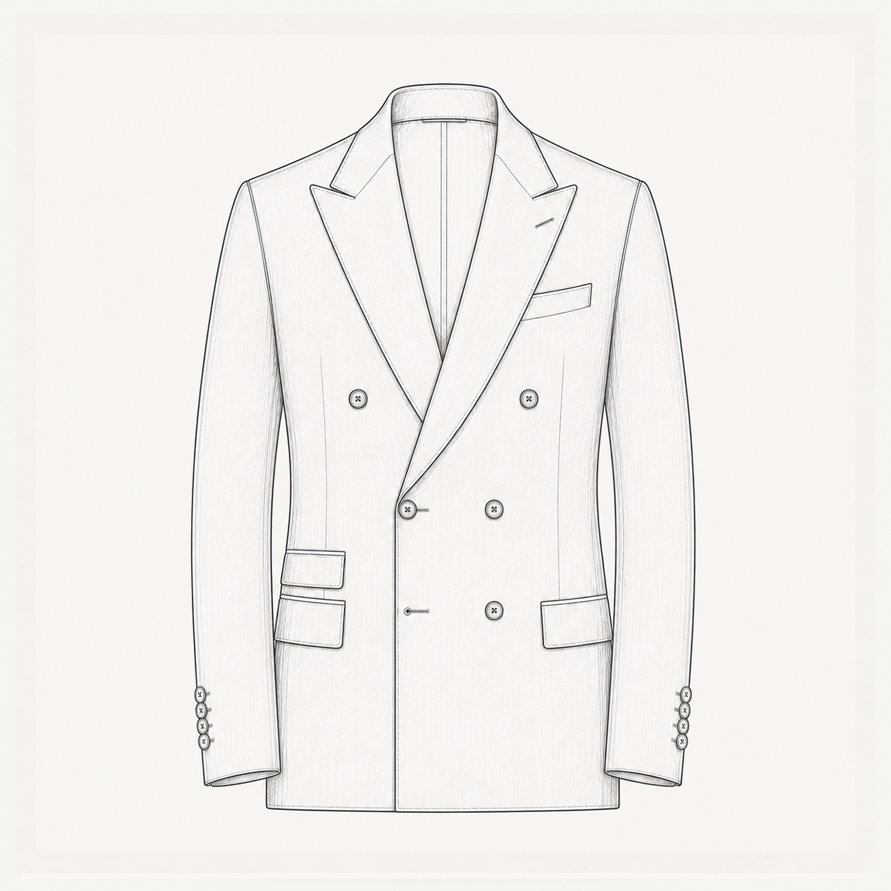 Four Season Dark Navy Double Breasted Suit
