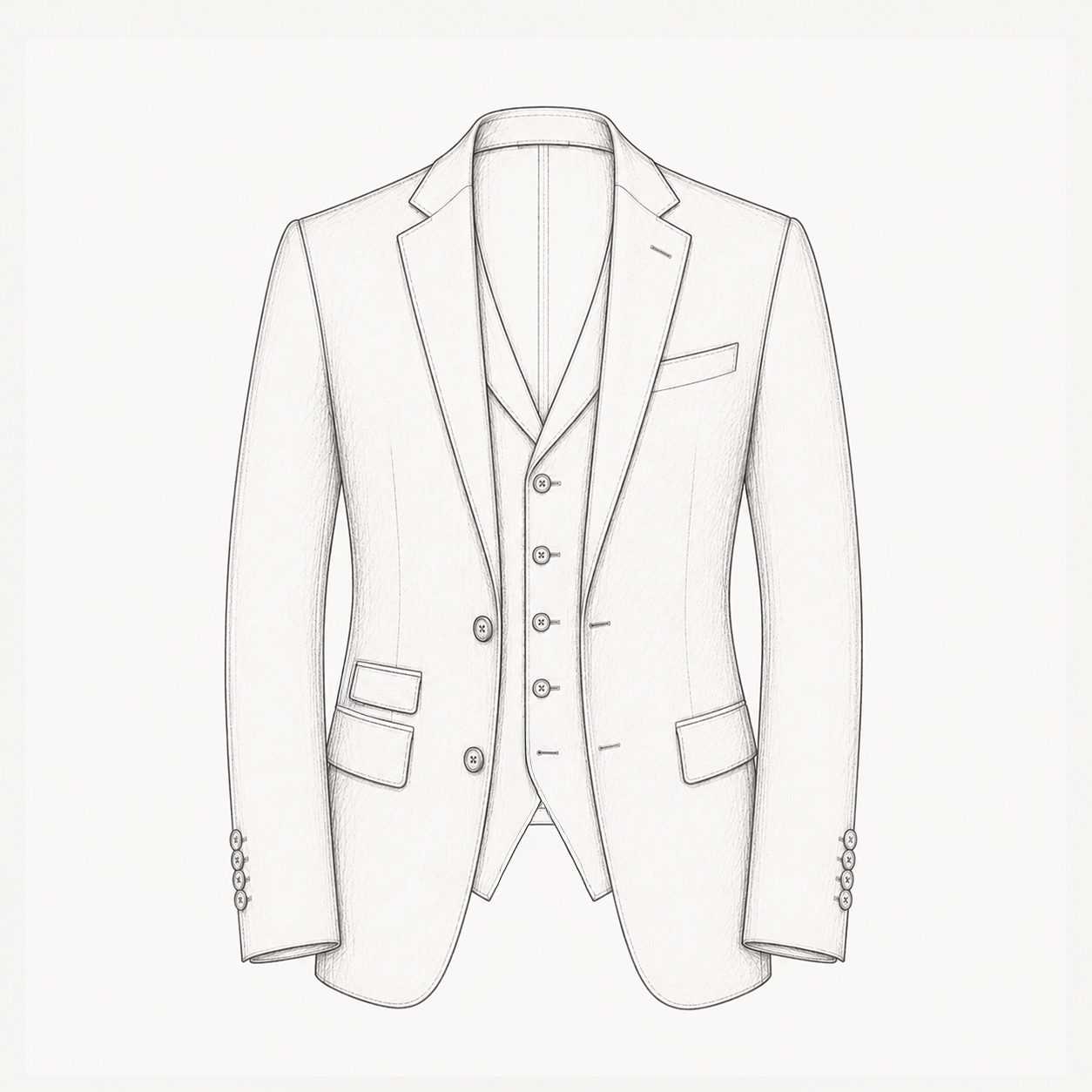 Four Season Dark Navy Three Piece Suit