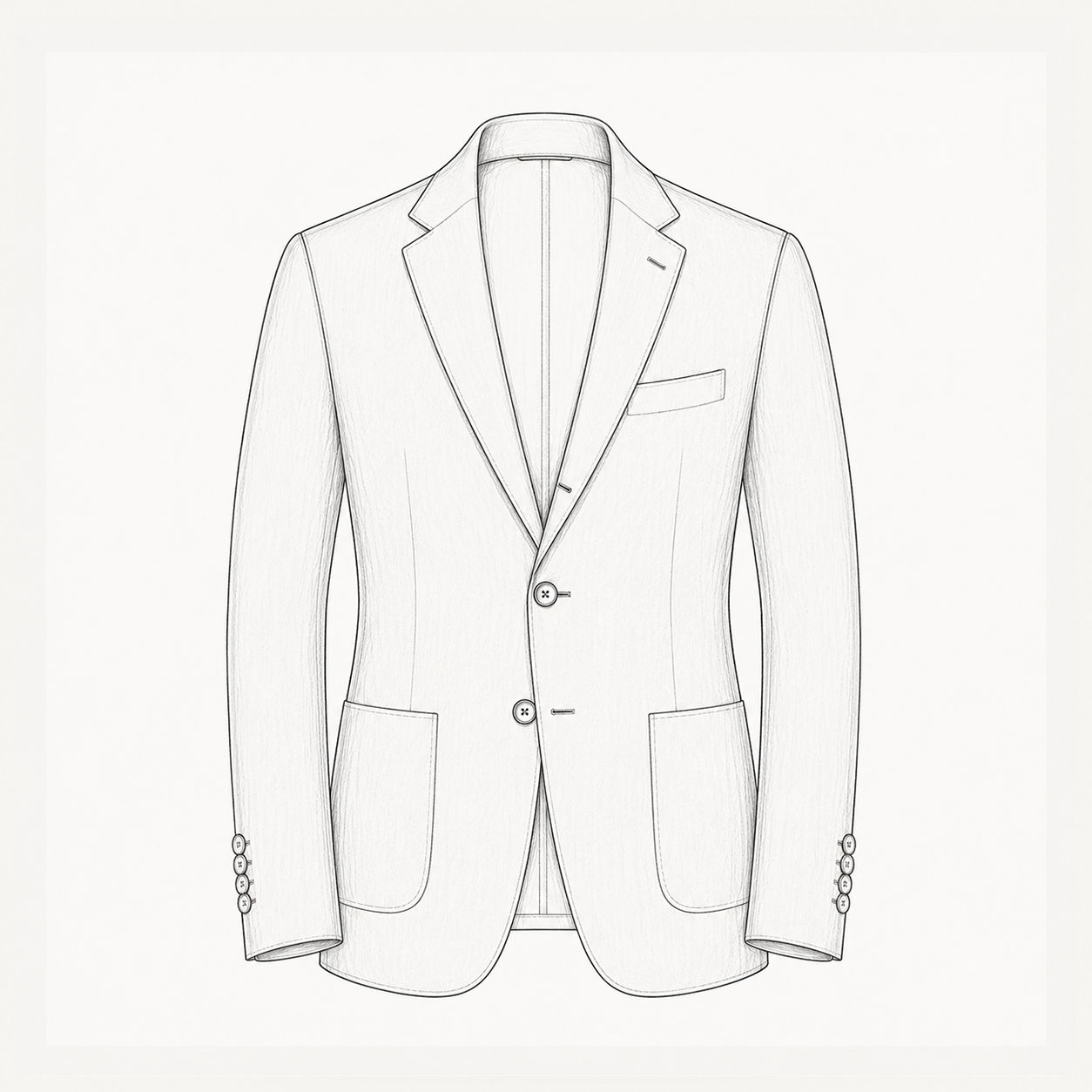 Four Season Dark Navy Button 3 Roll 2 Suit
