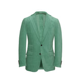 Turquoise Unstructured Corduroy Suit