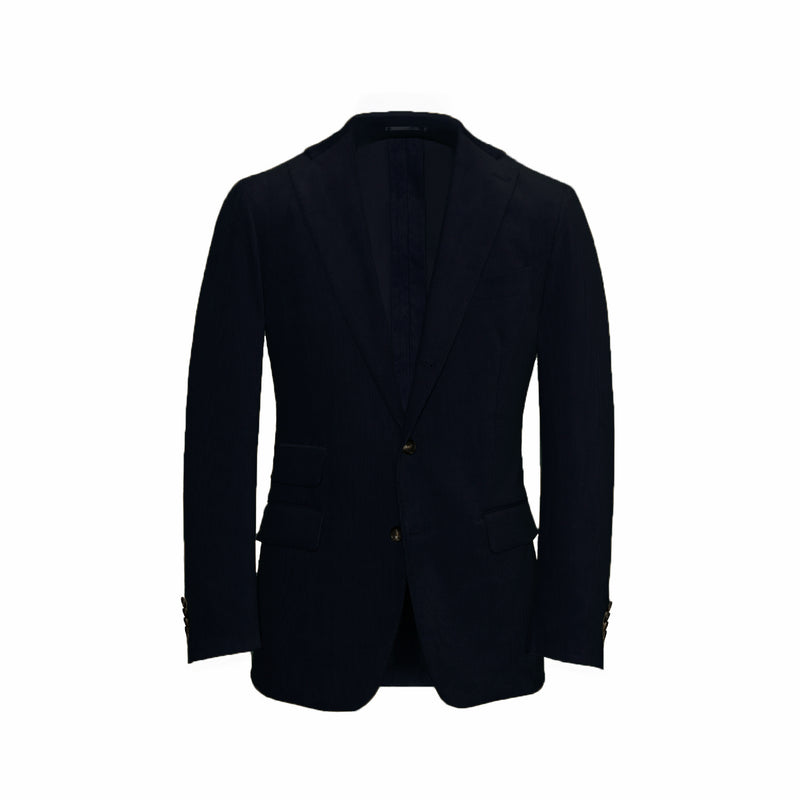 Midnight Blue Unstructured Corduroy Suit