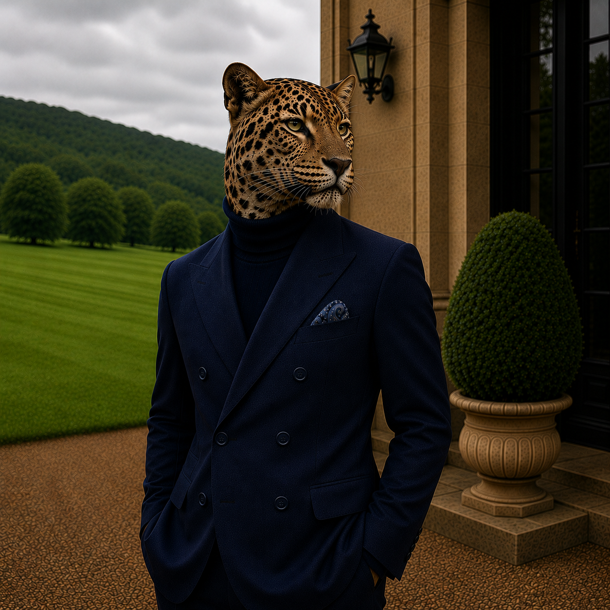 Four Season Dark Navy Double Breasted Suit