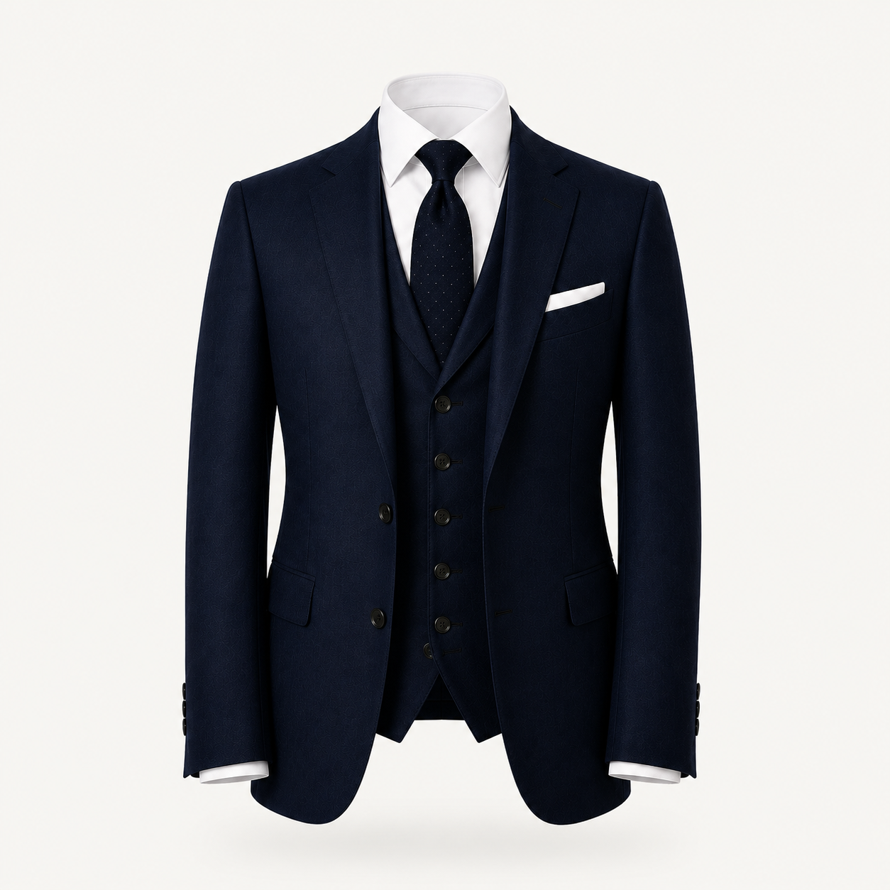 Four Season Dark Navy Three Piece Suit