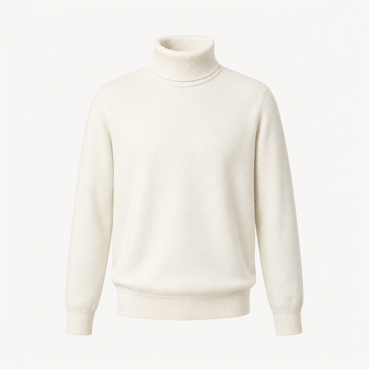 Off White Roll Neck Sweater