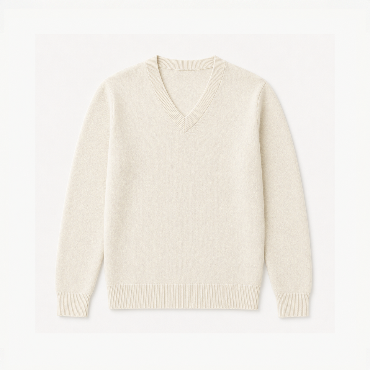 Off White V-Neck Sweater