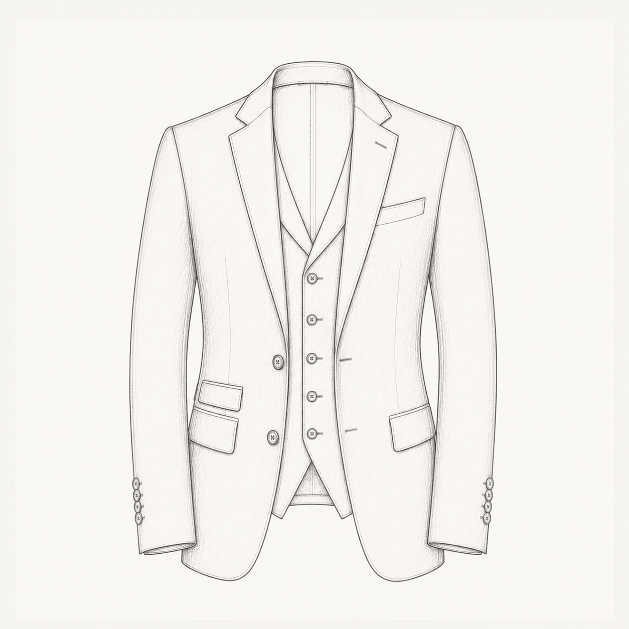 Four Season Dark Navy Three Piece Suit