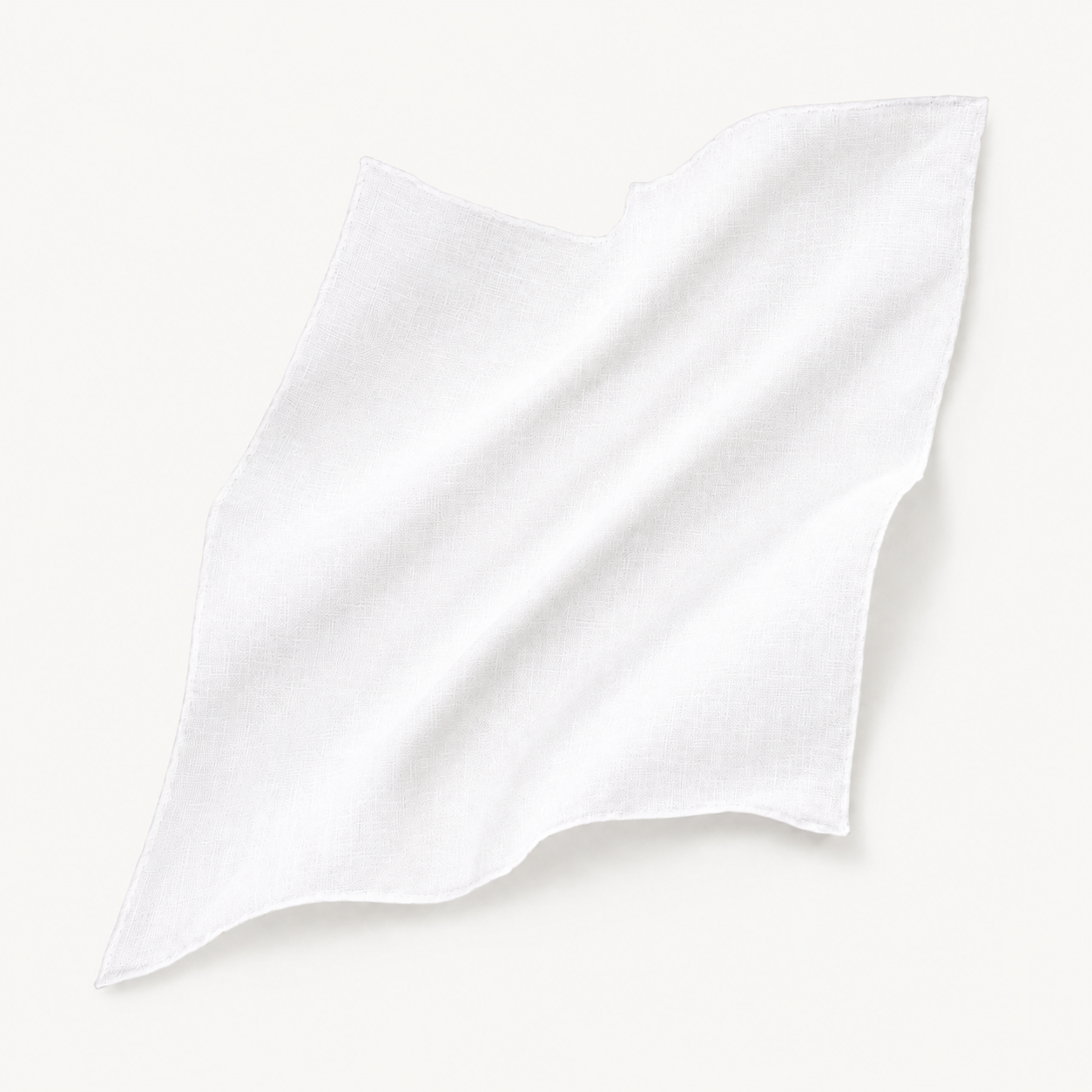 White Linen Pocket Square