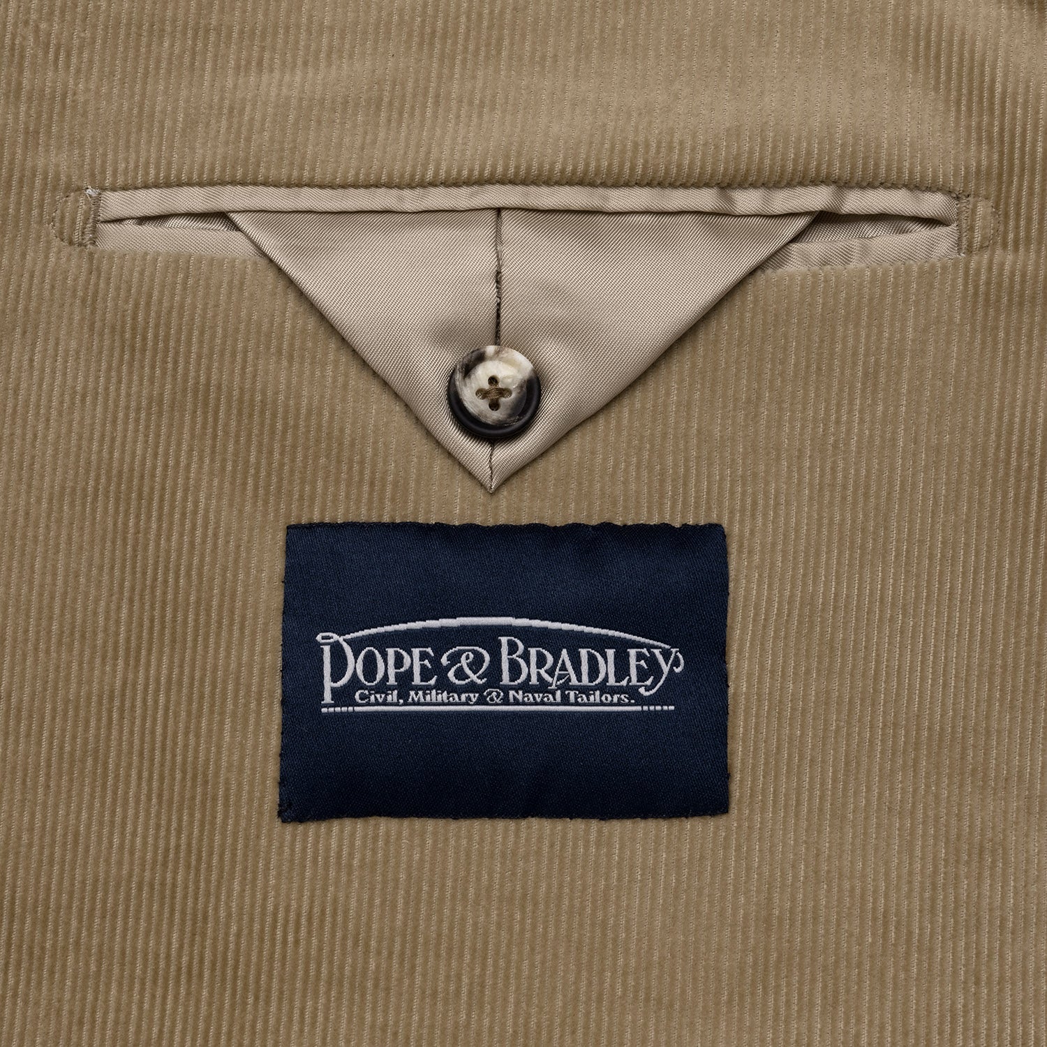 Light Beige Unstructured Corduroy Suit